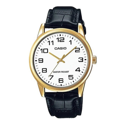 Reloj Pulsera Casio Enticer Mtp-v001gl-7budf Negro Dorado Blanco