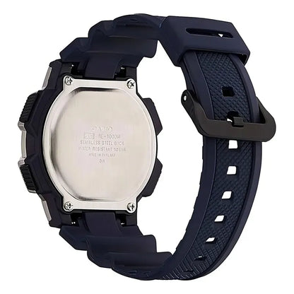 Reloj Pulsera Digital Casio Ae-1000w-2a Con Correa De Resina Color Azul - Fondo Negro