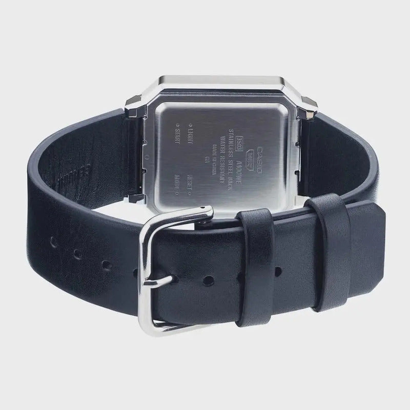 Reloj Unisex Plateado Casio Digital A-100wel-1adf-sc Negro