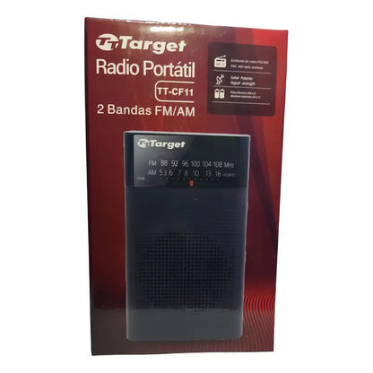 Radio De Bolsillo Target Am/fm Analógico A Pilas Diseño Compacto Negro