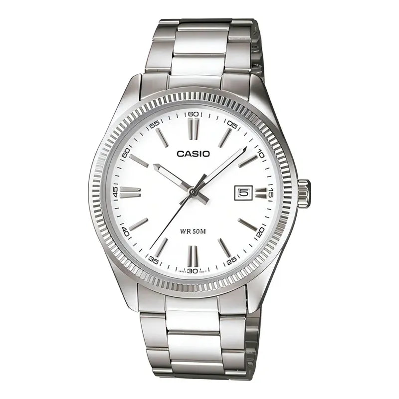 Reloj Casio Hombre Mtp-1302d-7a1vdf Plateado Blanco