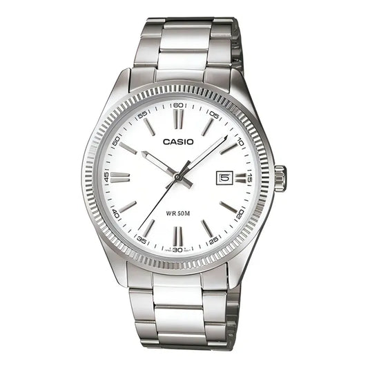 Reloj Casio Hombre Mtp-1302d-7a1vdf Plateado Blanco