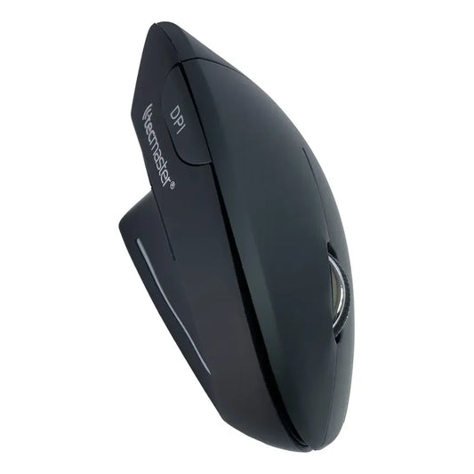 Mouse Vertical Ergonómico Inalámbrico Zurdo Tecmaster 1600 Dpi Negro