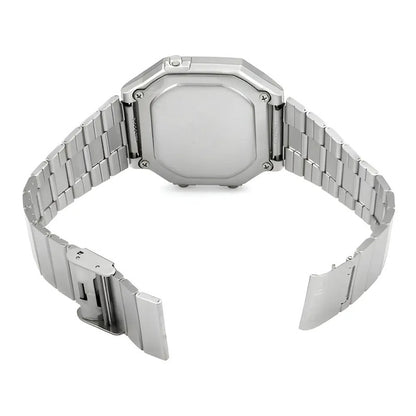 Reloj Mujer Casio B650wd-1a Plateado Digital / Color Del Fondo Gris