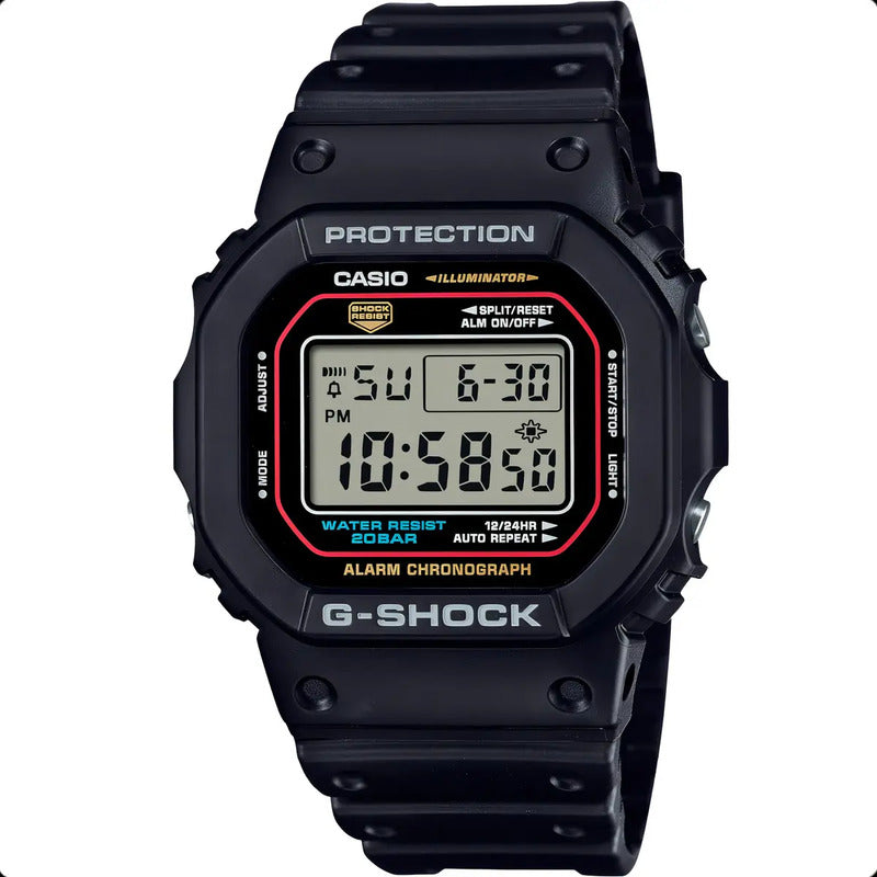 Reloj Casio G-shock Dw-5600rl-1dr Correa Negra, Bisel Negro Negro Gris