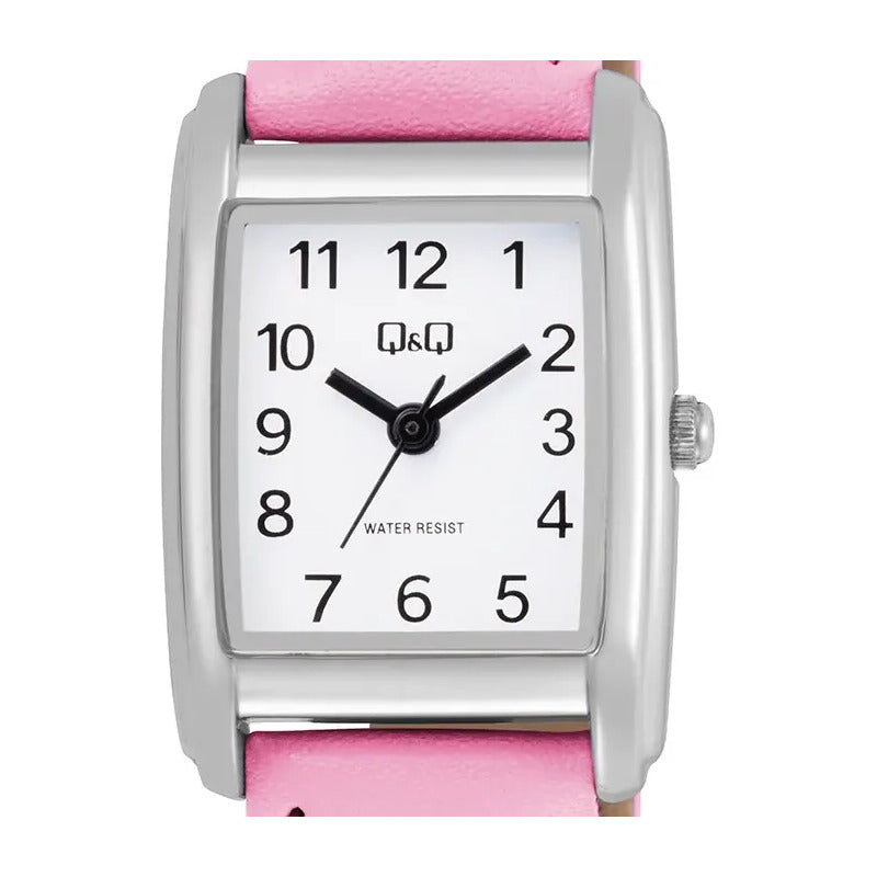 Reloj Q&q Casual Dama Y Niña Pulsera Rosa Q44c-006py Rosa Claro Plateado Blanco
