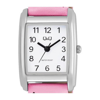 Reloj Q&q Casual Dama Y Niña Pulsera Rosa Q44c-006py Rosa Claro Plateado Blanco