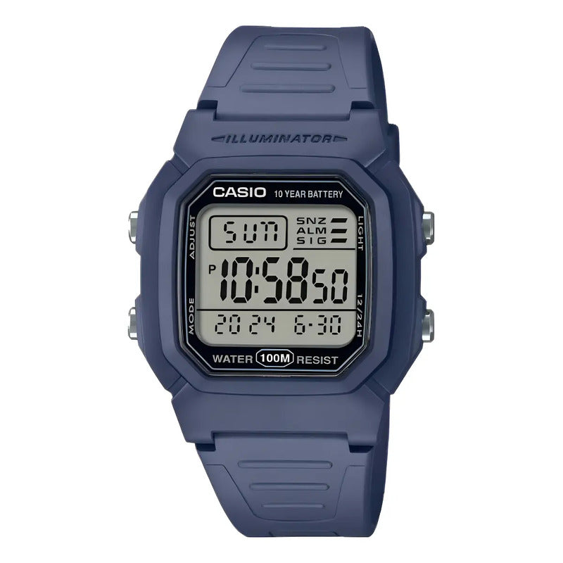 Reloj Casio W-800h-2av Hombre - Digital Blue Plata Black