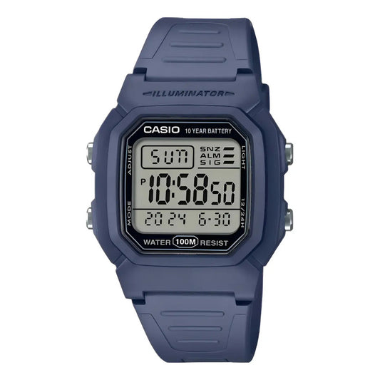 Reloj Casio W-800h-2av Hombre - Digital Blue Plata Black