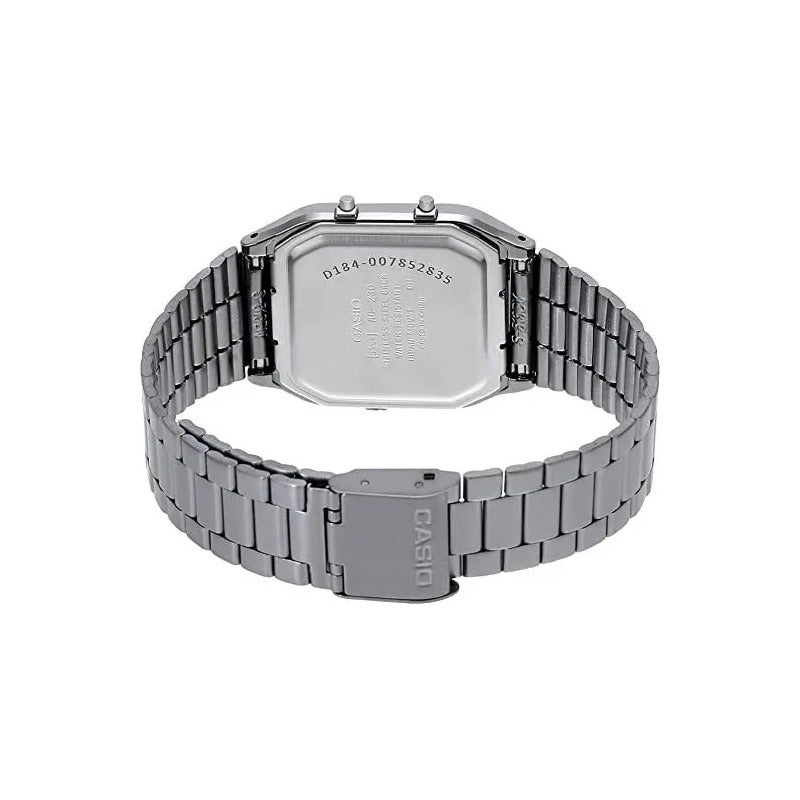 Reloj Casio Aq-230 Analógico-digital Plateado Con Alarma Blanco