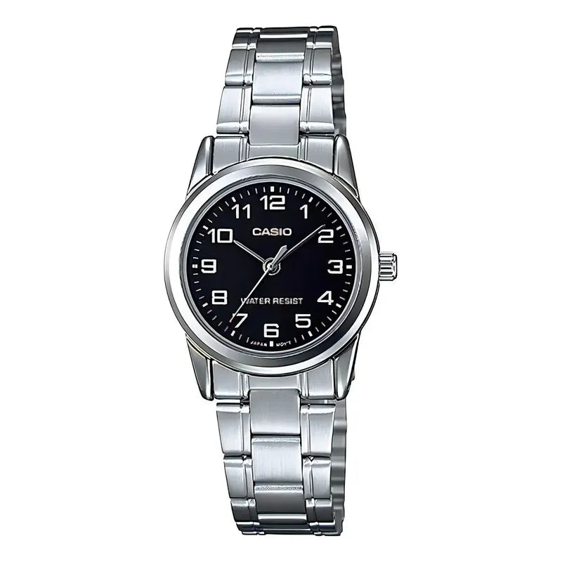 Reloj Casio Mujer Ltp-v001d-1budf Plateado Negro