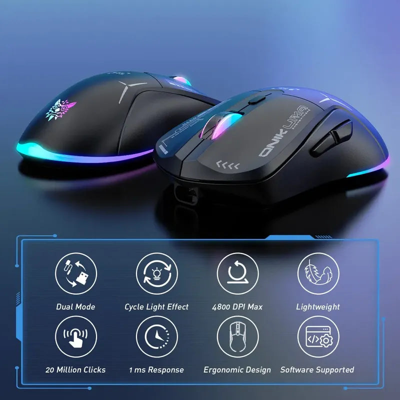 Mouse Gamer Inalámbrico Onikuma Cw917 Negro Cw917 Black 2.4g