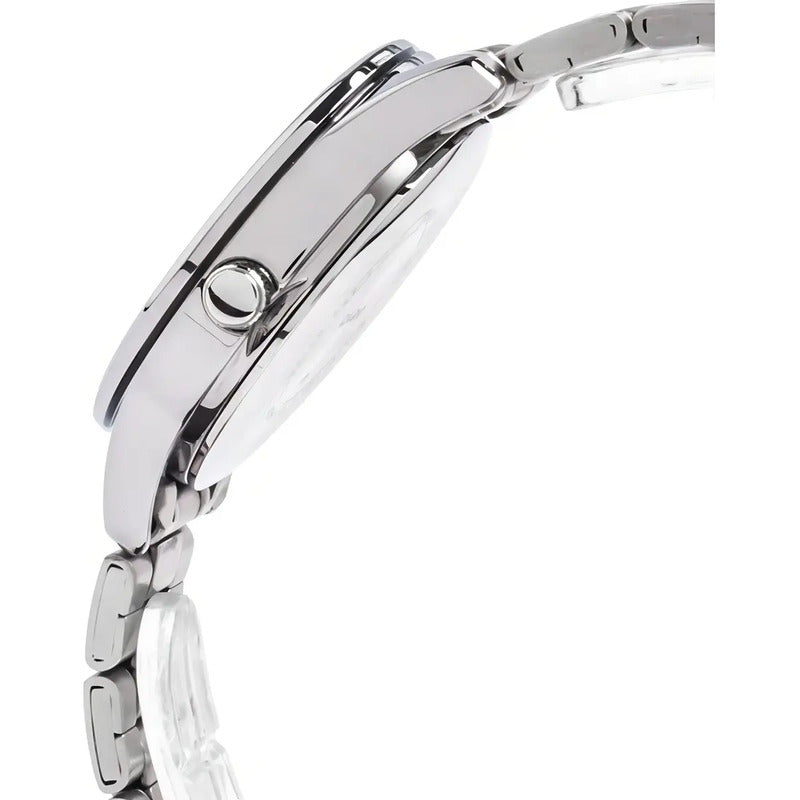 Reloj Casio Mujer Modelo Ltp-v005d-1b Plateado Plata Negro