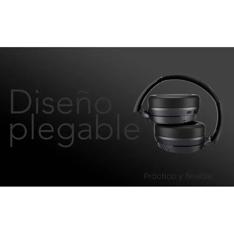 Audífonos Bluetooth Aiwa Táctil Noise Cancelling Aw-anc2040 Color Negro