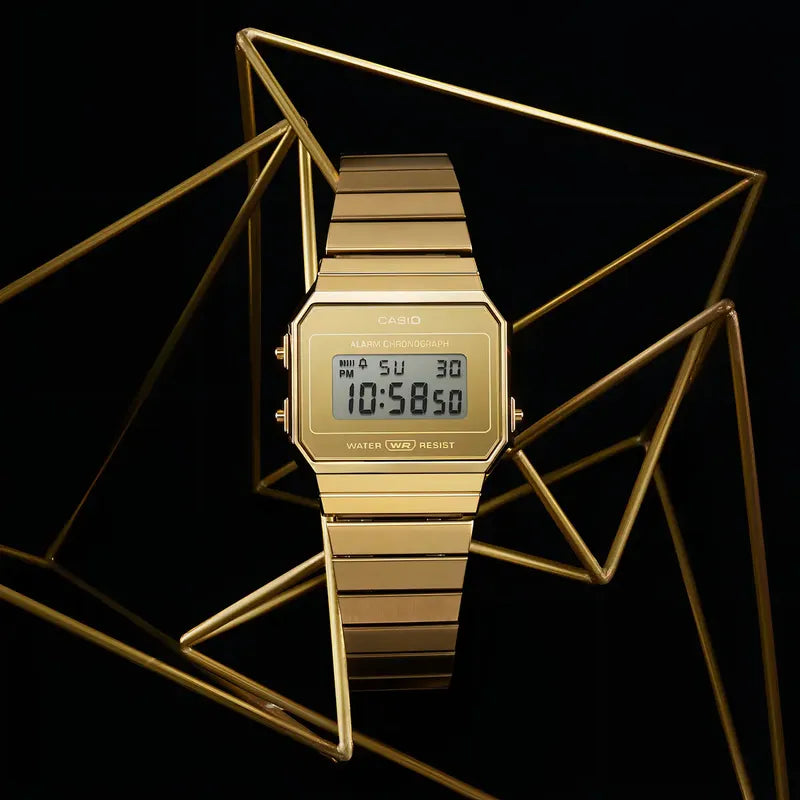 Reloj Casio Vintage Digital Dorado Para Adultos