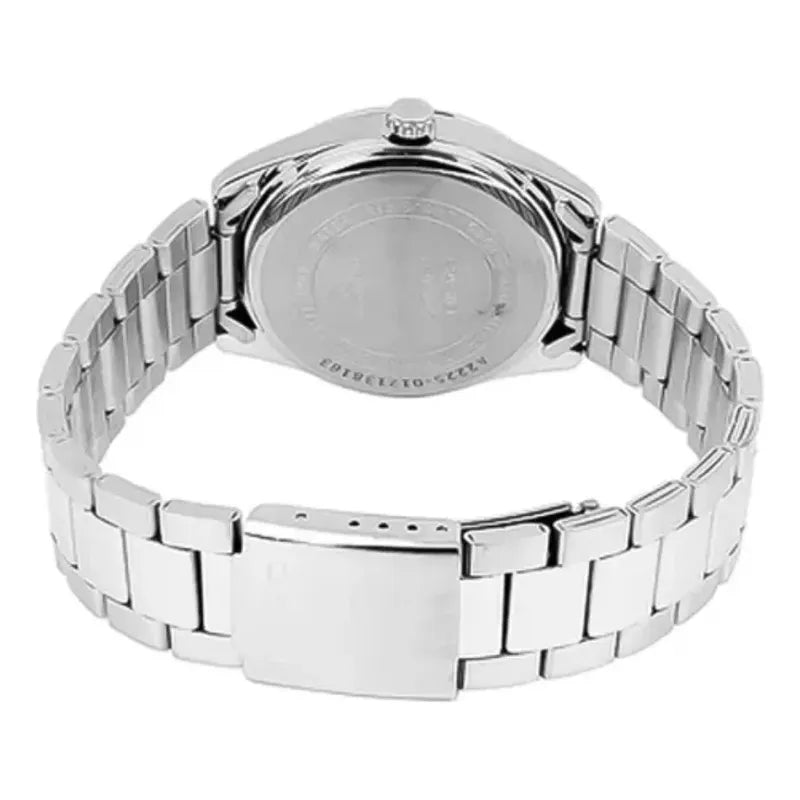 Reloj Casio Para Hombre Con Fondo Marrón Y Correa Plateada Plateado