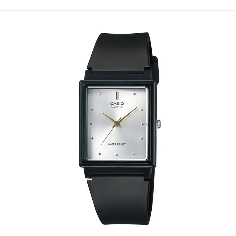 Reloj Casio Mq-38-2a Analógico Con Carátula Azul Y Correa Negra Negro