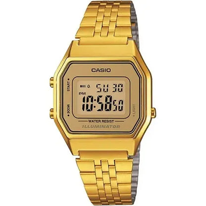 Reloj Casio La-680wga-9df Mujer Dorado Retro Full