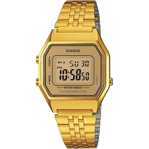Reloj Casio La-680wga-9df Mujer Dorado Retro Full