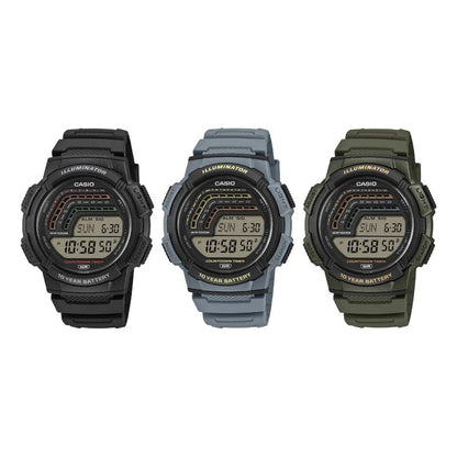 Reloj Casio Moda Modelo: Ws-1800-3avcf Verde Oscuro Negro