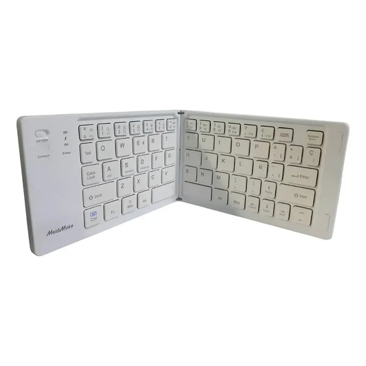 Mini Teclado Inalámbrico Plegable Portátil Mk-1007 Blanco