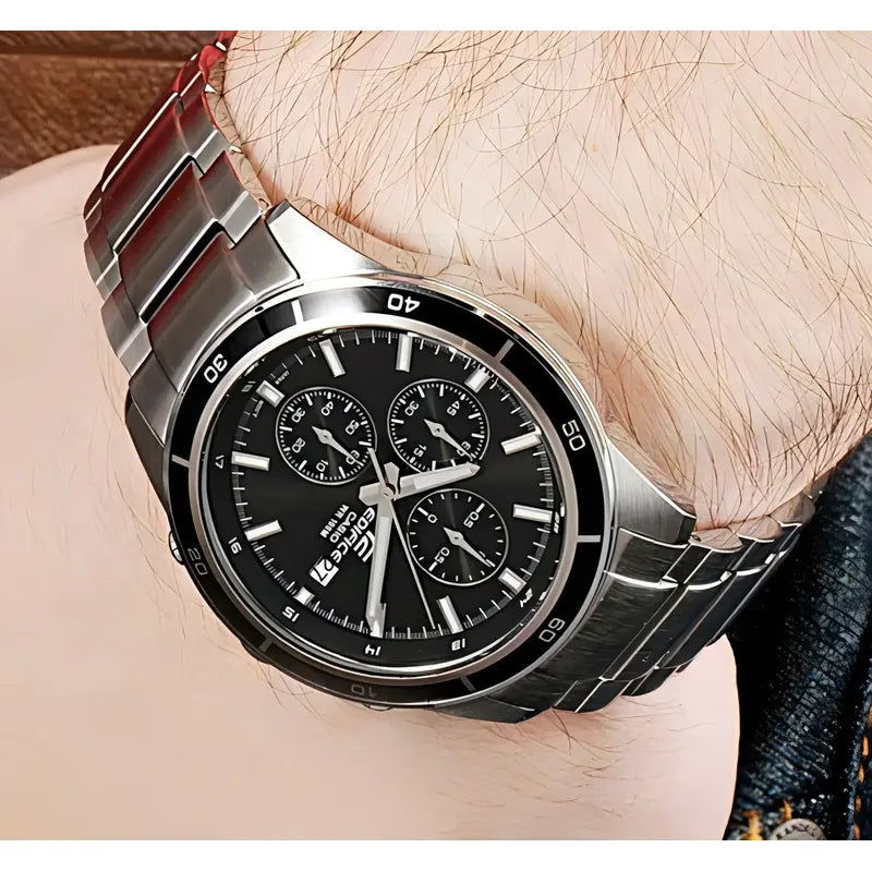 Reloj Hombre Casio Edifice Efr-526d-1a Agente Oficial Caba Gris Negro