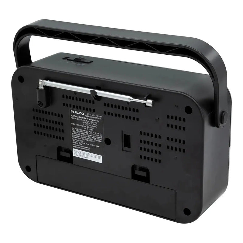 Radio Portátil Philco Pjr2200bt-sl Bluetooth Am/fm, Color Ne Negro