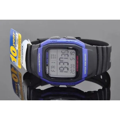 Reloj Casio W-96h-2av Cuarzo Hombre Negro Azul Plateado