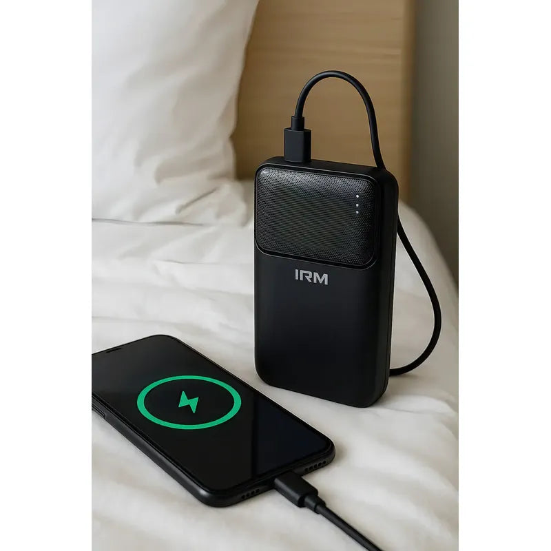 Cargador Portátil Power Bank Irm 30000mah Usb/c/v8 Carga Rap Negro