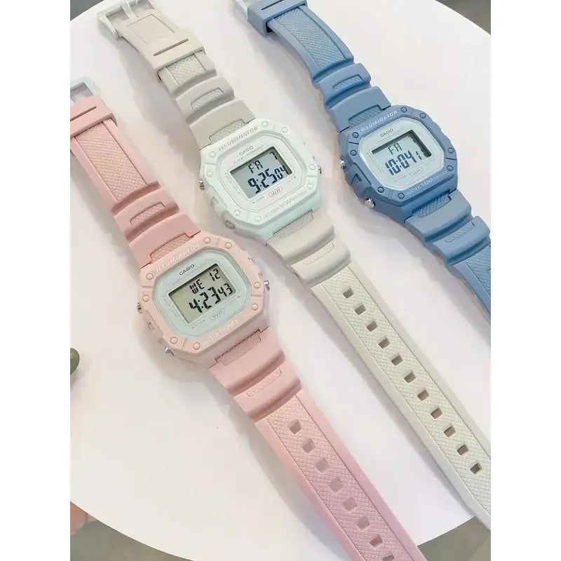 Reloj Deportivo Casio W-218hc-4av Rosa Gris