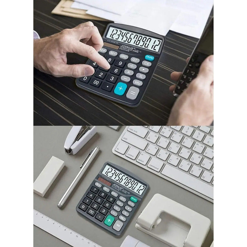 Calculadora Básica Irm 837b 12 Dígitos Portátil Números Grandes Negro