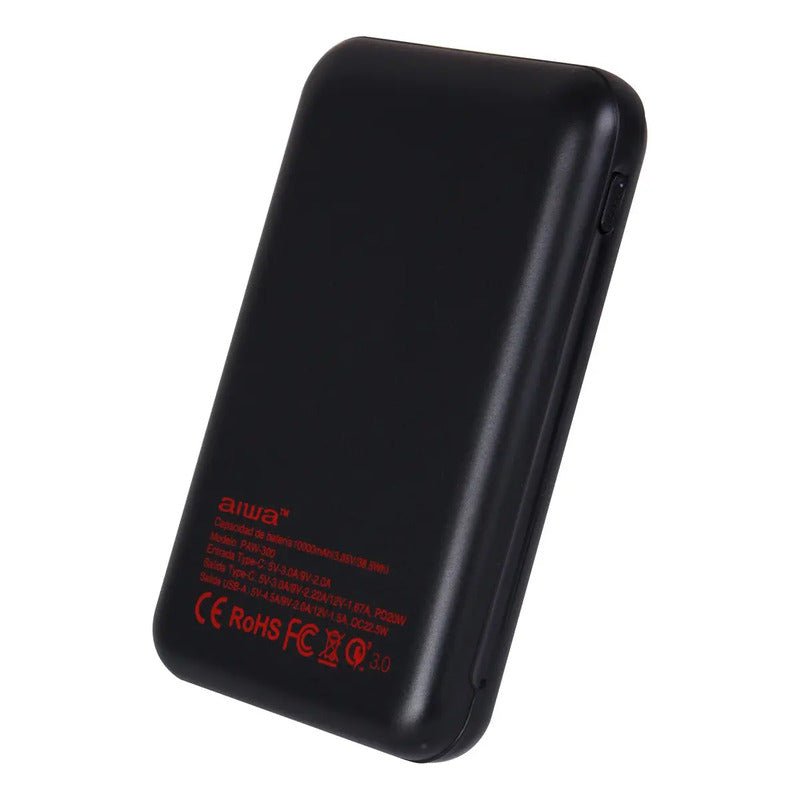 Cargador Batería Ext Powerbank 10.000 Mah Aiwa Paw-300 Negro Negro
