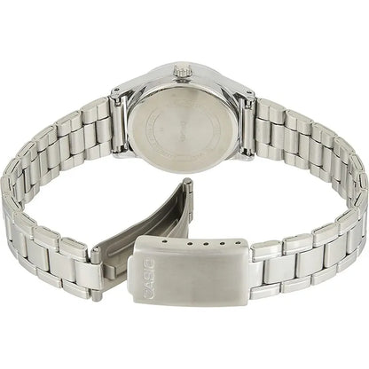 Reloj Casio Ltp-v006d-7budf Cuarzo Mujer Plateado
