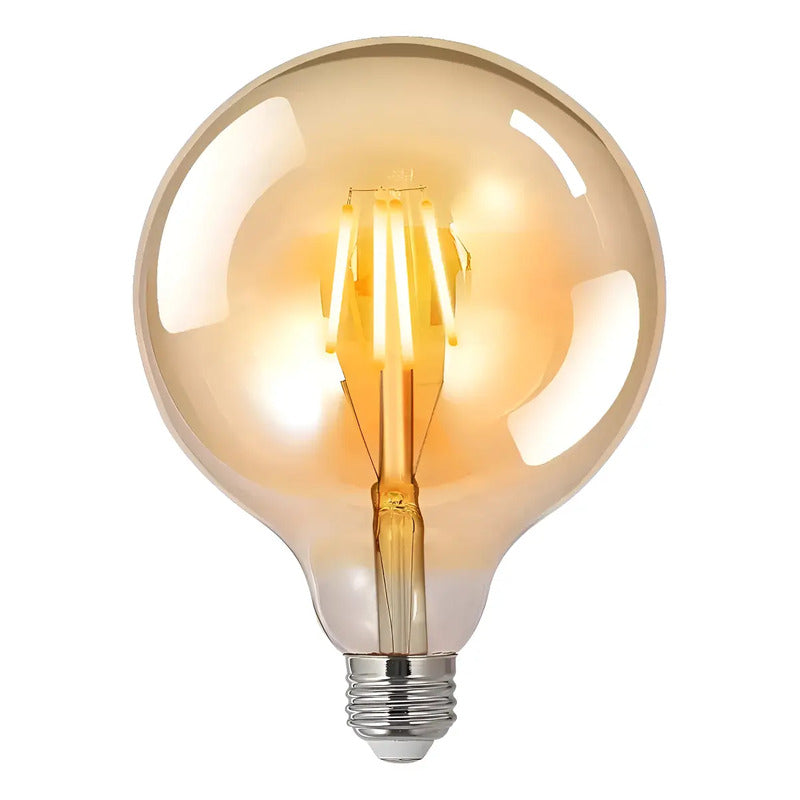 Ampolletas Vintage Ampolleta Led E27 Filamento Globo 4w G80 Blanco Cálido