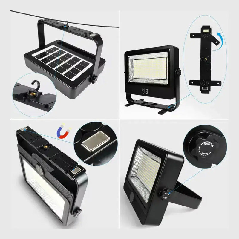 Reflector Irm 13926 100w Luz Potente Exterior Portable Negro Blanco