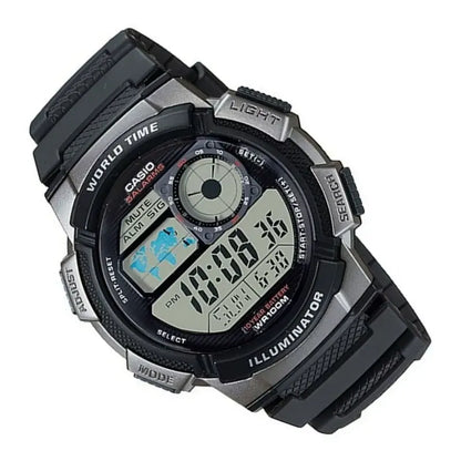 Reloj Pulsera Digital Casio Ae-1000w-1b Con Correa De Resina Color Negro