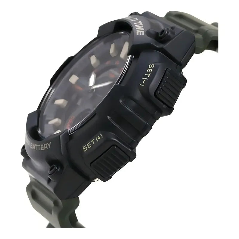 Reloj Casio Aeq-110w-3avdf Para Hombre, Color Verde Estándar, Color Verde Oscuro