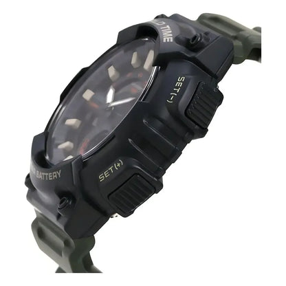 Reloj Casio Aeq-110w-3avdf Para Hombre, Color Verde Estándar, Color Verde Oscuro