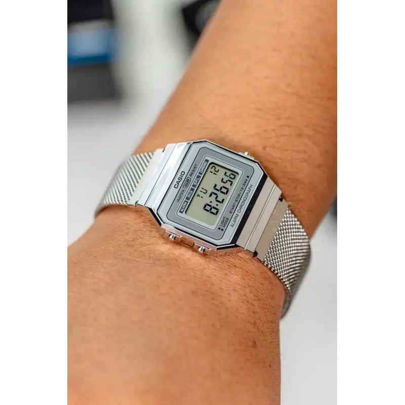 Reloj Casio Hombre A-700wm-7a Vintage Plateado