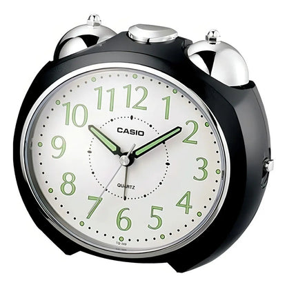 Reloj Despertador Casio Tq-369-1df Con Luz Y Alarma - Negro