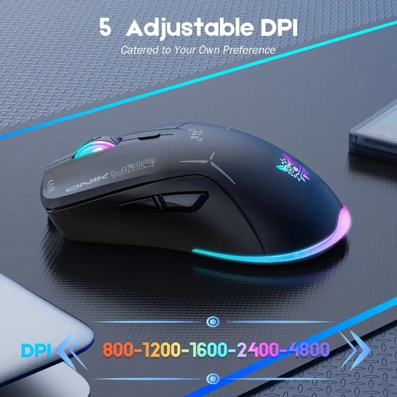 Mouse Gamer Inalámbrico Onikuma Cw917 Negro Cw917 Black 2.4g