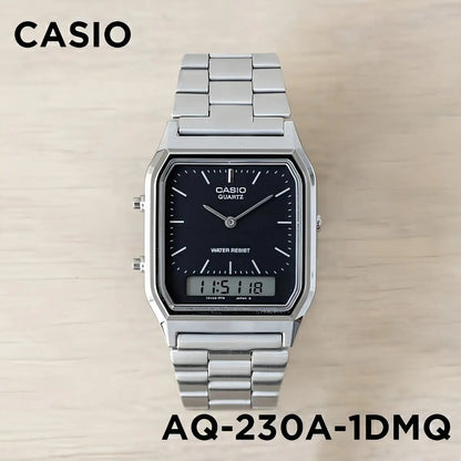 Reloj Casio Unisex Aq-230a-1dmq/relojeria Violeta Plata Plateado
