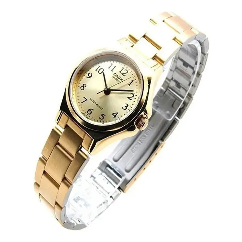 Reloj Mujer Casio Ltp-v001g-9budf Dorado 9b