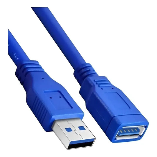Cable Extensión Usb 3.0 Macho / Hembra 1.5mts  Azul