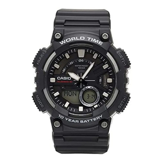 Reloj Análogo Digital Casio Hombre Aeq-110w-1avdf Negro Negro 3