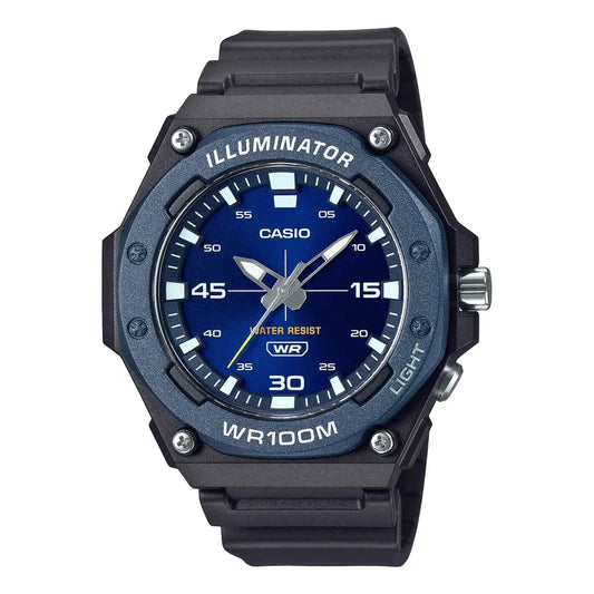 Reloj Análogo Casio Hombre Mw-620h-2avdf Fondo Azul Negro 2a