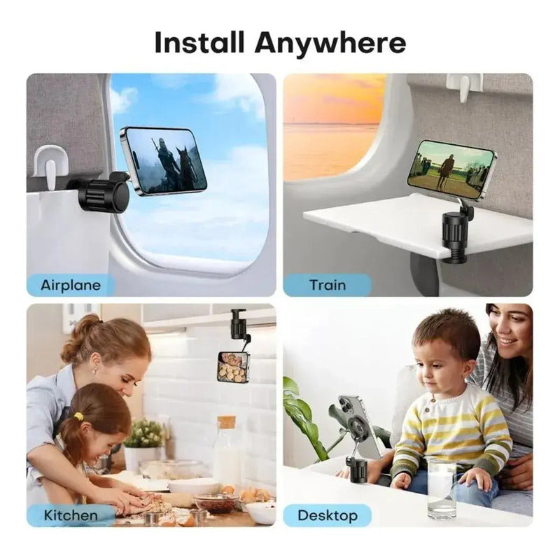 Soporte Para Teléfono Magnético De Viaje 360° Negro