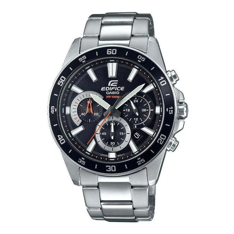 Reloj Casio Edifice Efv-570d-1avudf Color Plateado Negro