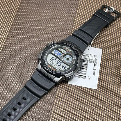 Reloj Pulsera Digital Casio Ae-1000w-1b Con Correa De Resina Color Negro