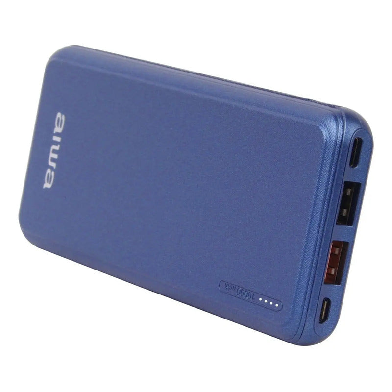 Cargador Portátil Aiwa Carga Rápida 10.000 Paw200 Vc Color Azul